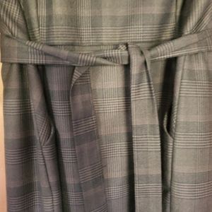 Vipart Plaid Tie-Waist Shift Dress